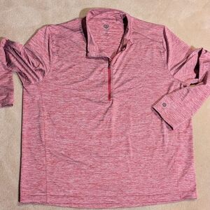 Men's Graham Luxe 1/4 Zip Light-weight Red with Heathered Gray Pullover | Sz 2XL